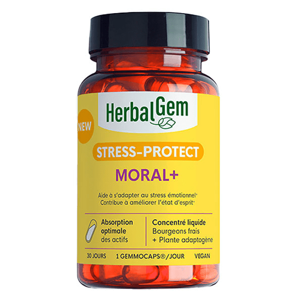 - Gemmocaps® Stress-Protect - moral+ - Stress émotionnel - 30 Capsules