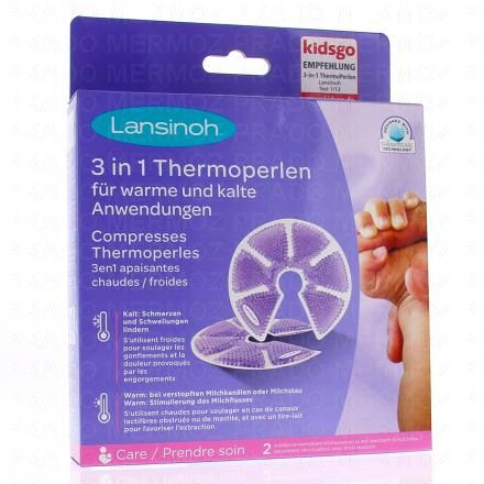 Compresses thermoperles x2 coussinets