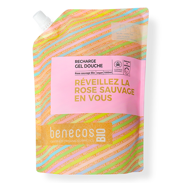 Ecorecharge Gel douche Rose Sauvage BIO 1L