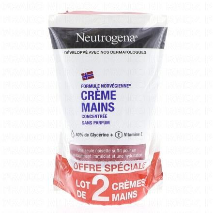 Crème mains concentrée sans parfum 50ml x2