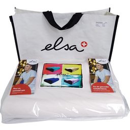 Elsa Coussin pour la nuque 50 x 9 cm Taie en coton Blanc