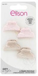 4 Petites Pinces Beige et Rose - Pochette carton 4 Pinces