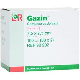 Compresse Gaze Stérile 7,5x7,5cm 2x50 Sachets