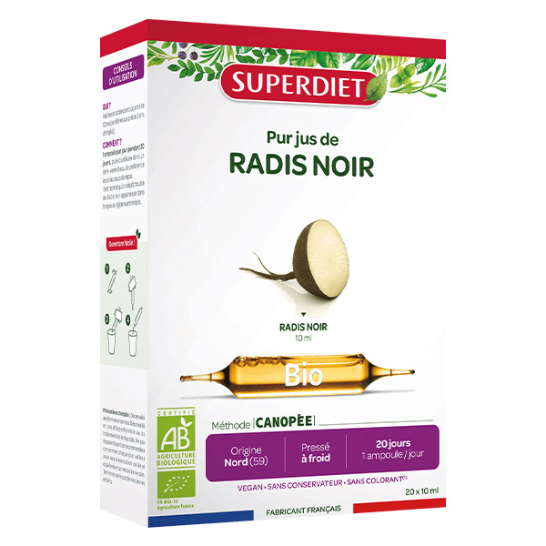 Radis Noir Bio 20 ampoules de 10ml