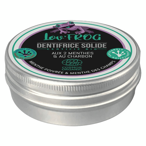 Dentifrice Solide aux 2 Menthes & au Charbon Bio 50g