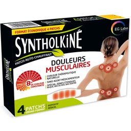 Patch Auto-Chauffant pour soulager les douleurs musculaires de la nuque, du bas du dos et du bas-ventre - Grand Format - Boite de 4