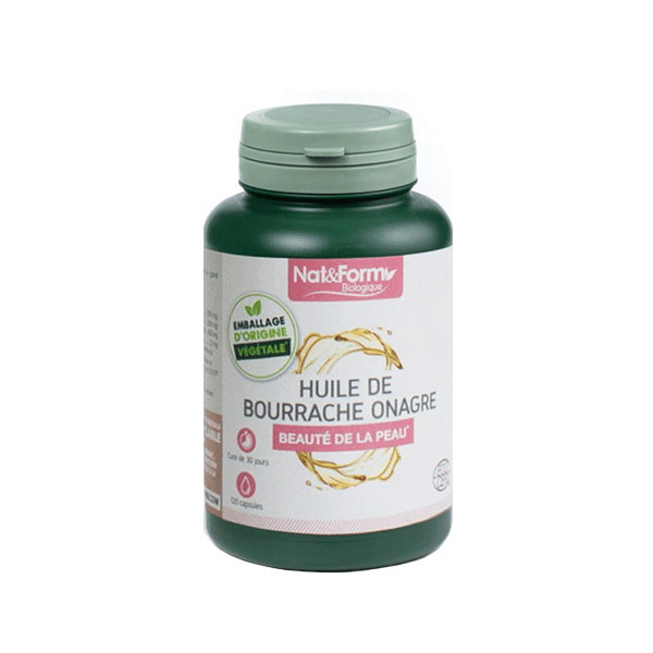 Bio Bourrache Onagre Vitamine E 120 capsules