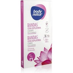 Bandes de Cire Peaux Sensibles Bio Rose Musquée 16uts