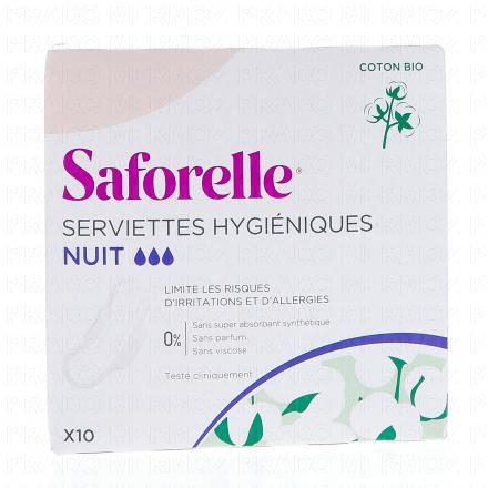 Serviettes Hygiéniques Nuit x 10