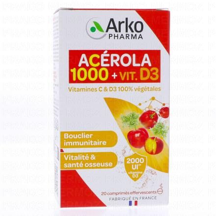 Azinc Vitamine C+D3 20 comprimés effervescents