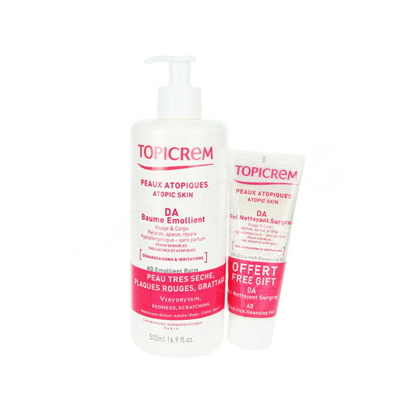 DA Baume Emollient 500ml + Gel nettoyant 75 ml Offert