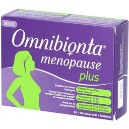 Omnibionta® Ménopause Plus | Extrait de houblon, vitamines B & B5, vitamine D, K & calcium