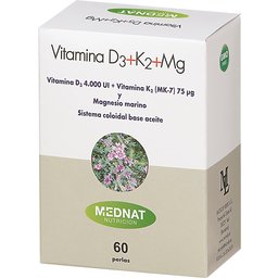 Vitamine D3+K2+Mg 60 Gélules