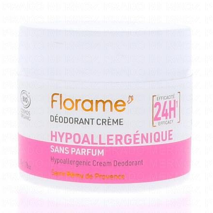 Déodorent crème hypoallergénique bio 50g