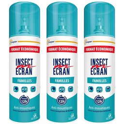 Insect Écran Spray Anti-Moustiques Familles 3 x 200 ml