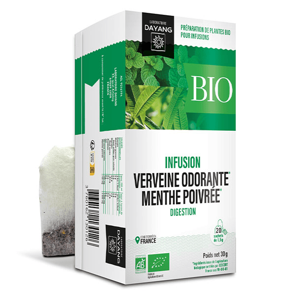 Infusion Menthe Verveine Bio 20 sachets