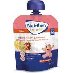 Nutriben Fruit & go Banane Fraise Yogourt aux fraises 90 G