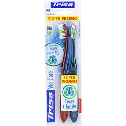 Trisa Brosse à dents We Care Moyenne DUO