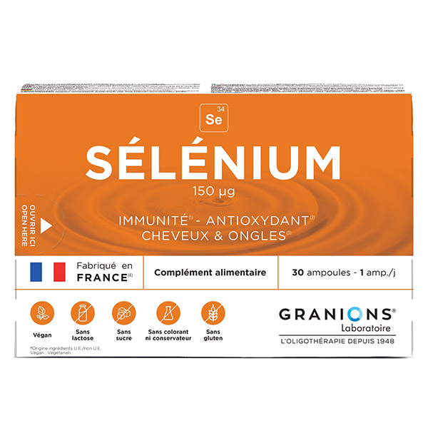 Granions Oligo Sélénium 150µg 30 ampoules