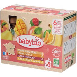 Babybio Gourdes Fruits Multi Parfums