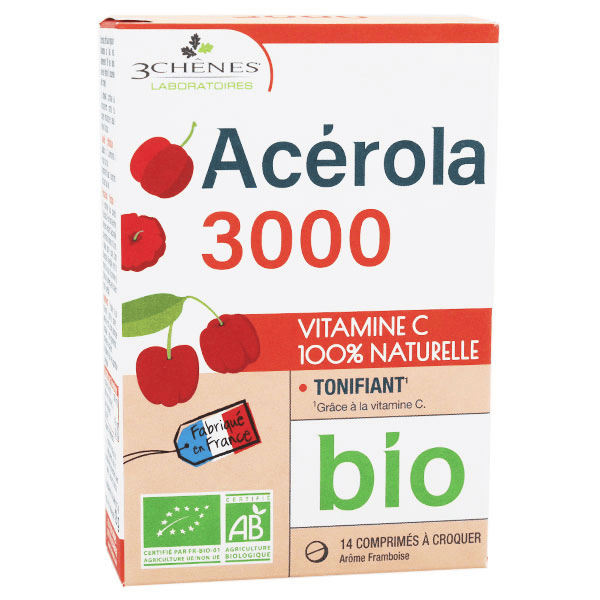 Tonus & Immunité Acérola 3000 Bio 14 comprimés à croquer