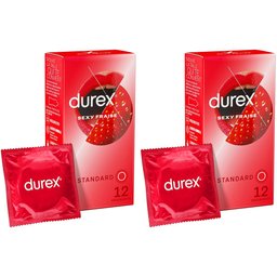 Préservatifs Sexy Fraise - 12 Préservatifs Parfumés