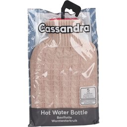 Cassandra Bouillotte Housse Tricot Rose 1,8L