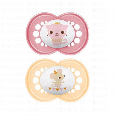 Original Animaux - 2 Sucettes +18 Mois Ref 44