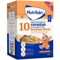 Nutriben 10 Cereales Miel Galleta 600g