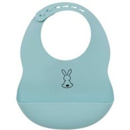 Bavoir Silicone Bleu Clair 1ut