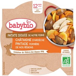 Patate Douce Châtaigne D'ardèche Pintade Fermière DE NOS Régions dès 12 mois
