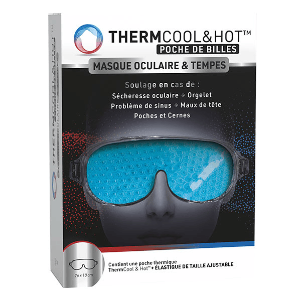 ThermCool&Hot Poche de Billes Masque Oculaire et Tempes