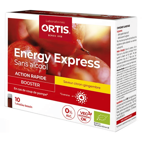Vitalité Energy Express Bio Booster Saveur Citron Gingembre 10 shots