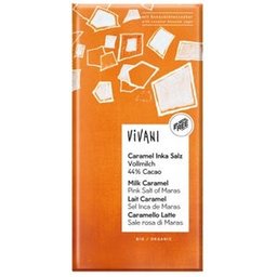 Chocolat Noir 44% au lait, caramel et sel Inka Bio 100g