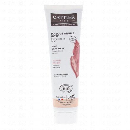 Masque bio argile rose aloe vera peaux sensibles tube 100ml