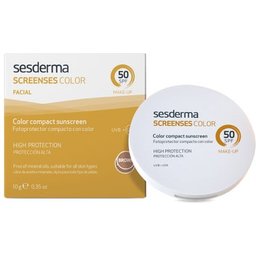 Screenses maquillage compact avec couleur SPF50+ ton brun 10g