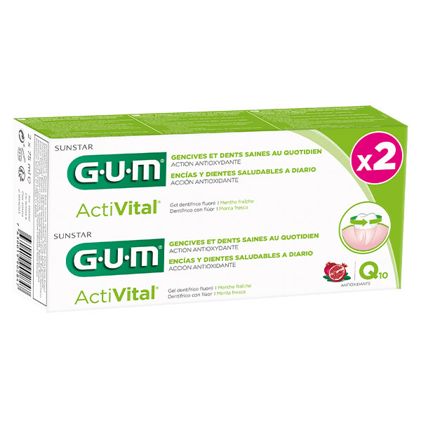 ActiVital Dentifrice Gel Lot de 2 x 75ml