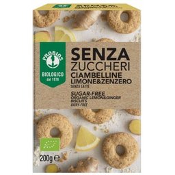 Organic Sugar Free Lemon Ginger Biscuits 200g