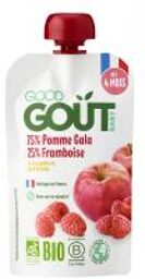 Purée de fruits bio pour bébé Pomme Gala Framboise dès 4 mois - 120 g - Gourde 120 g