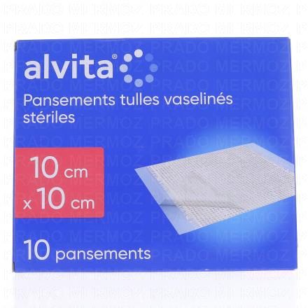 Pansement tulle vaseliné stérile 10x10cm boite de 10