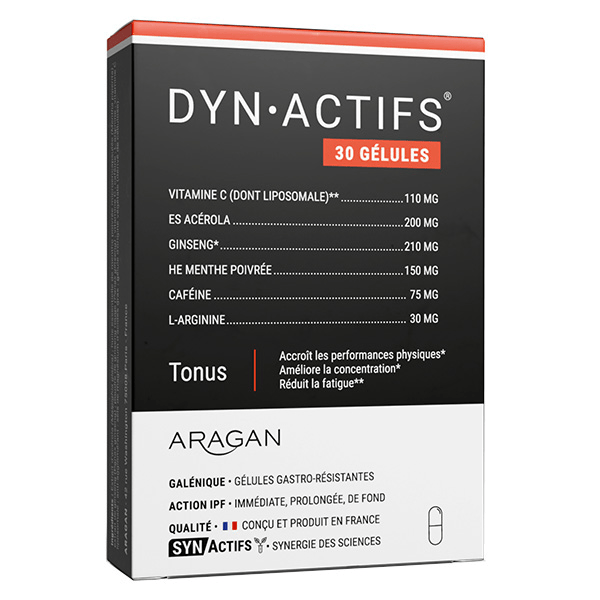 Aragan - - Dynactifs® - Anti-Fatigue - Ginseng, Acérola - 30 gélules