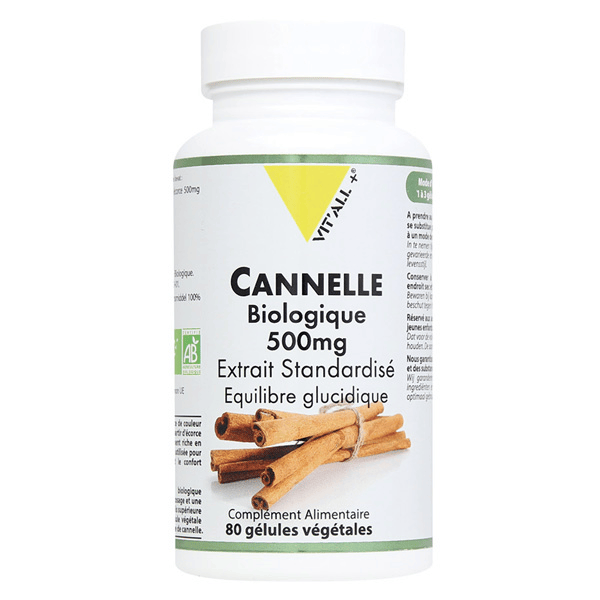 Cannelle 500mg Bio 80 gélules végétales