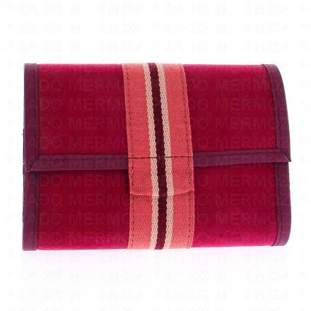 Liberty pilulier hebdomadaire rose / bordeaux