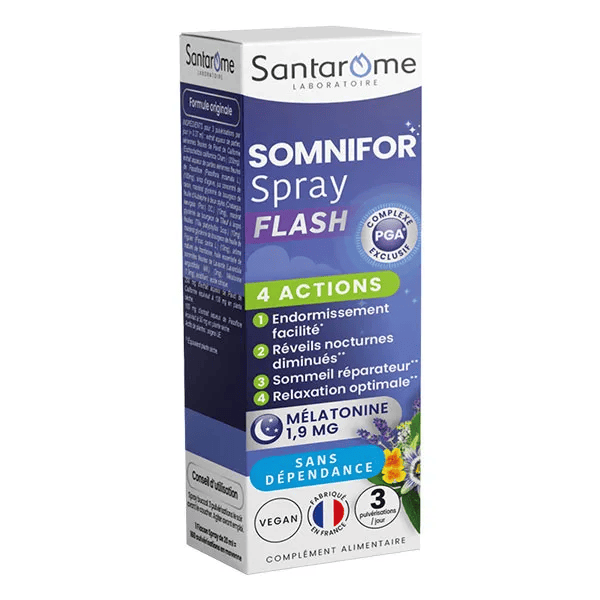 Somnifor Spray Action Flash - 1,9mg de Mélatonine - 20 ml