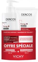 Dercos Shampooing Energy+ Stimulant 400 ml + Dercos Technique Après Shampooing Energy+ 200 ml - Lot