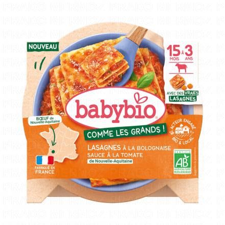 Comme les grands - Lasagnes à la bolognaise boeuf et tomate dès 15 mois 200g