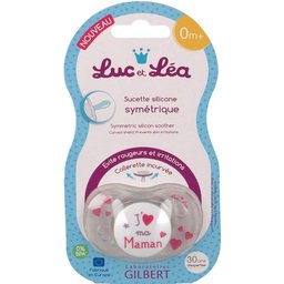 Luc Et Lea Sucette En Silicone 'J'Aime Ma Maman' 0 Mois Et +