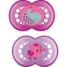 Baby Soother Original Silicone + 6 M Pink Double Pack