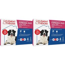 Clement Thekan Anti-Puces Anti-Tiques Chien 10-20kg  4 Pipettes