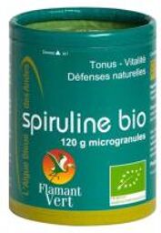 Spiruline Bio Microgranules 120 Grammes - Pot 120 g
